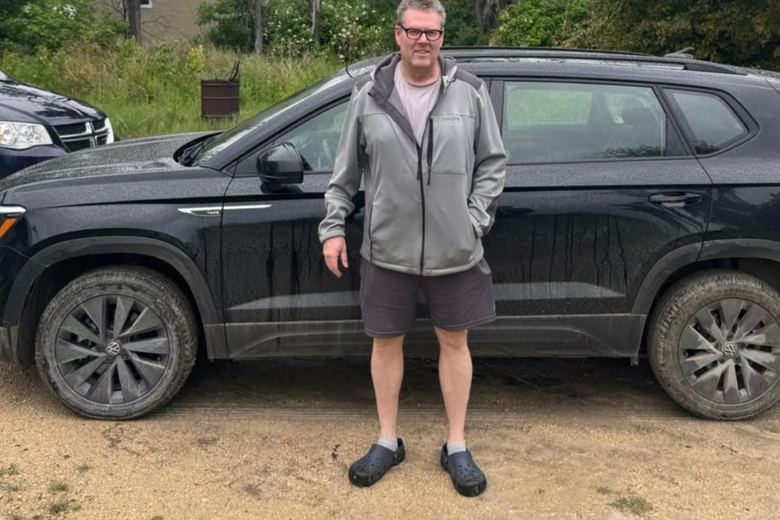 Carson with his Volkswagen Taos